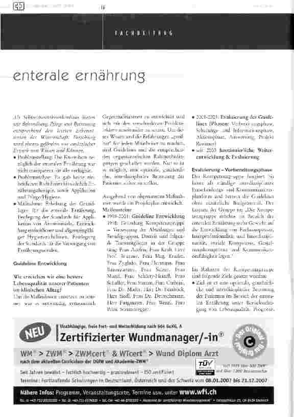 Vorschauseite 2: Enterale Ernährung und Lebensqualität