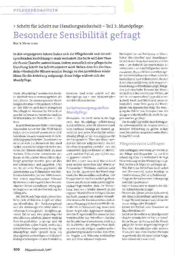 Vorschauseite 1: Besondere Sensibilität gefragt