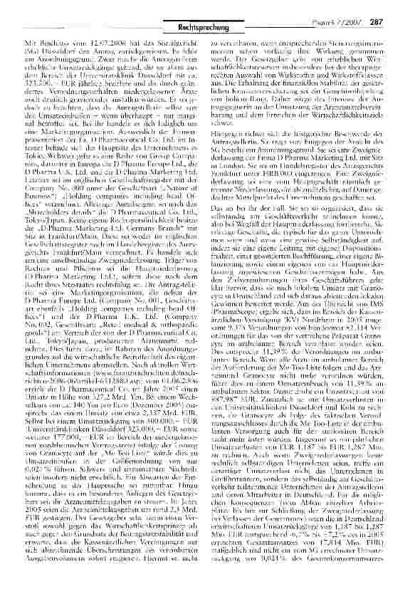 Vorschauseite 3: Das Medikament Granocyte darf als Analogpräparat auf einer im Internet zugänglichen Liste geführt werden