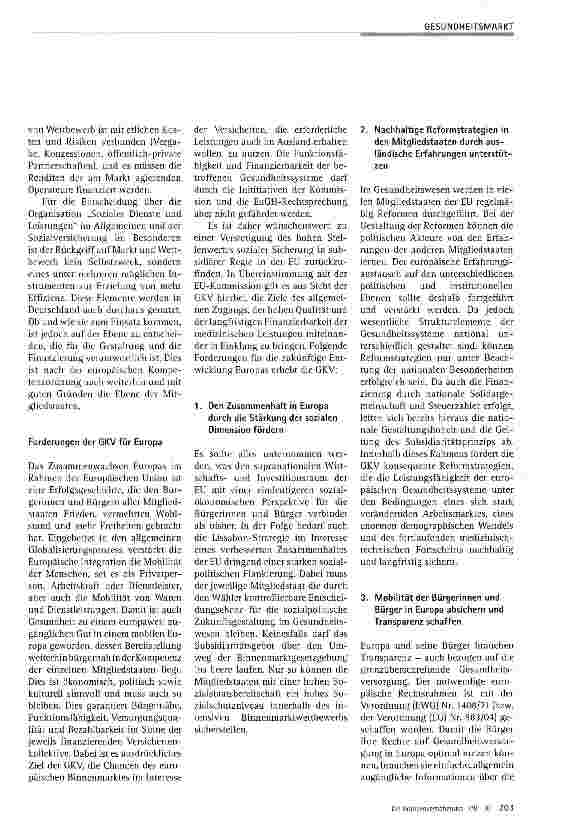 Vorschauseite 4: Europäische Gesundheitsagenda - von falschen Strategien und richtigem Mehrwert