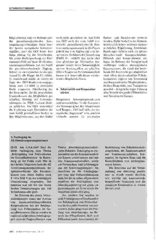 Vorschauseite 5: Europäische Gesundheitsagenda - von falschen Strategien und richtigem Mehrwert