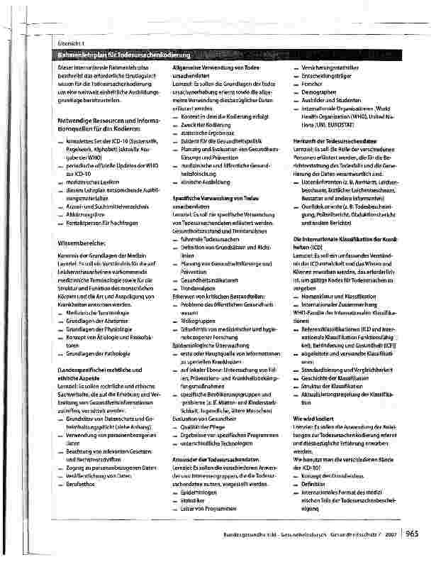 Vorschauseite 4: Internationale Ausbildungsinhalte zum medizinischen Kodierer der ICD