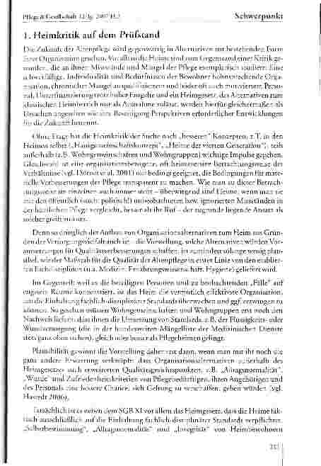 Vorschauseite 2: Die Altenpflege im Zugriff der Disziplinen. Paradoxien und Perspektiven