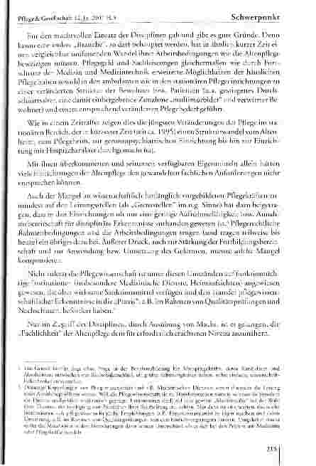 Vorschauseite 6: Die Altenpflege im Zugriff der Disziplinen. Paradoxien und Perspektiven