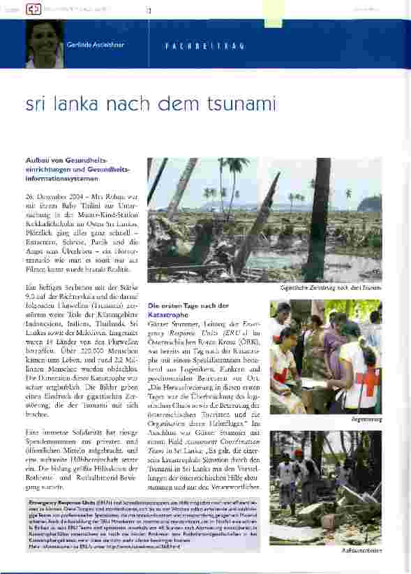 Vorschauseite 1: Sri lanka nach dem Tsunami