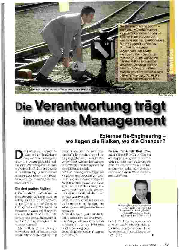 Vorschauseite 1: Die Verantwortung trägt immer das Management