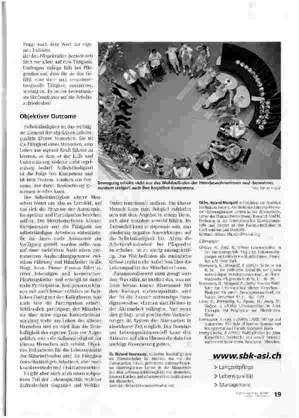 Vorschauseite 4: Das Richtige tun für echte Lebensqualität