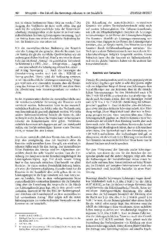 Vorschauseite 2: Die Zukunft des Kenntnisgrundsatzes in der Sozialhilfe