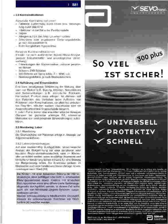 Vorschauseite 2: Handlungsempfehlungen zur Regionalanästhesie bei Kindern