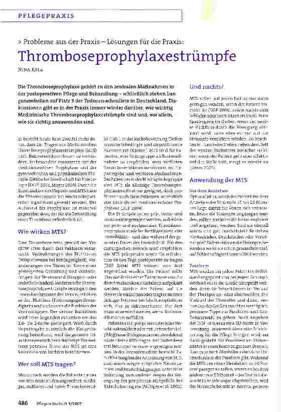 Vorschauseite 1: Thromboseprophylaxestrümpfe