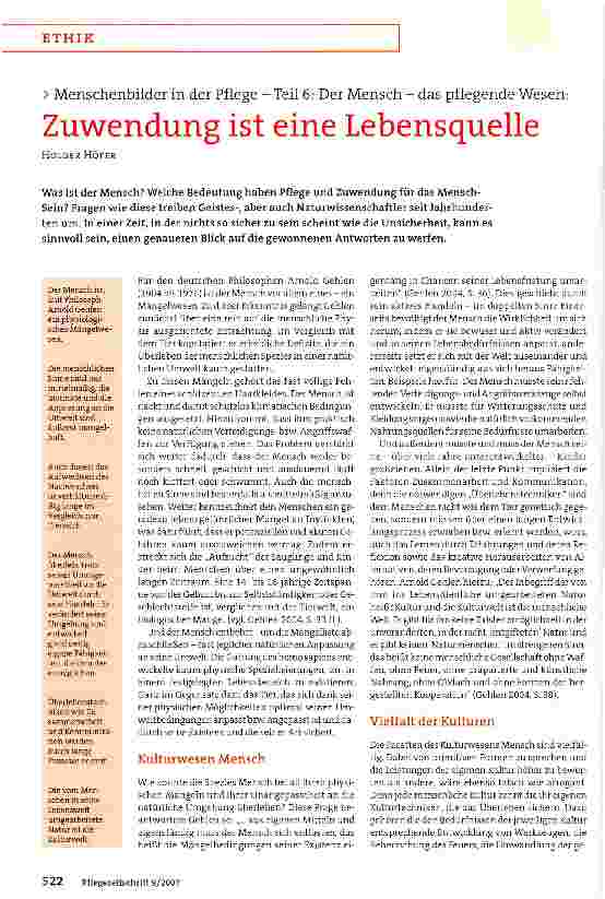 Vorschauseite 1: Zuwendung ist eine Lebensquelle