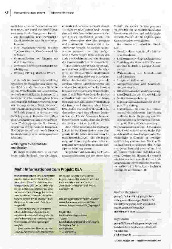 Vorschauseite 3: Ehrenamt braucht Bildung