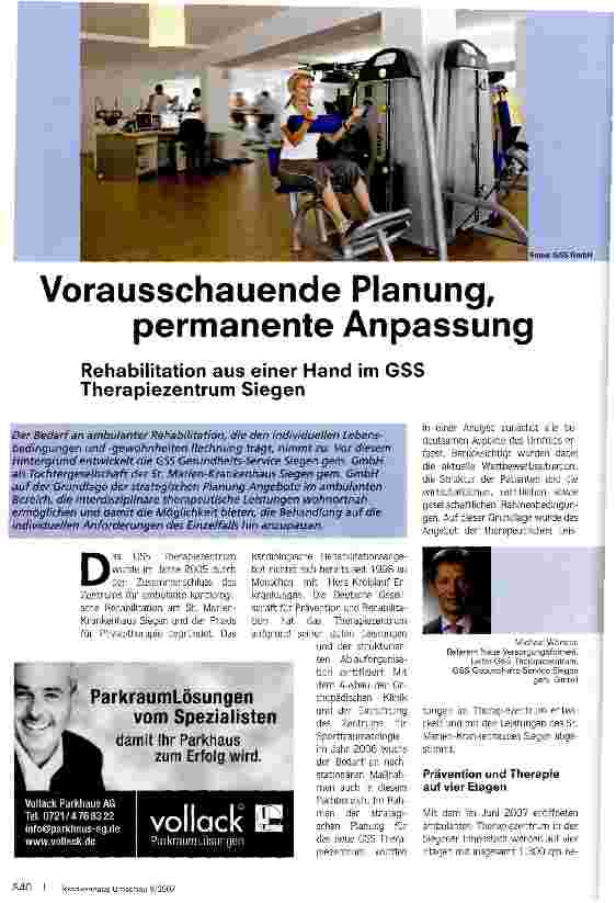 Vorschauseite 1: Vorausschauende Planung, permanente Anpassung