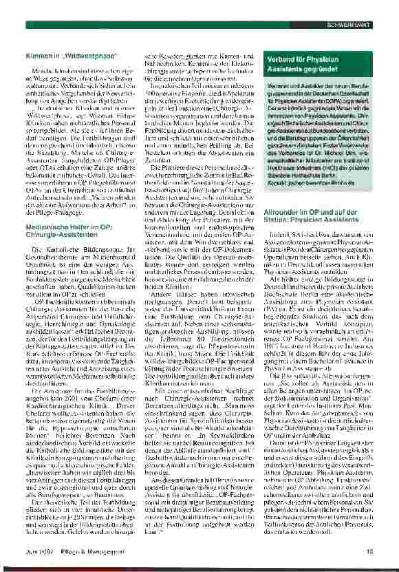 Vorschauseite 2: Neue Berufe für die Pflege