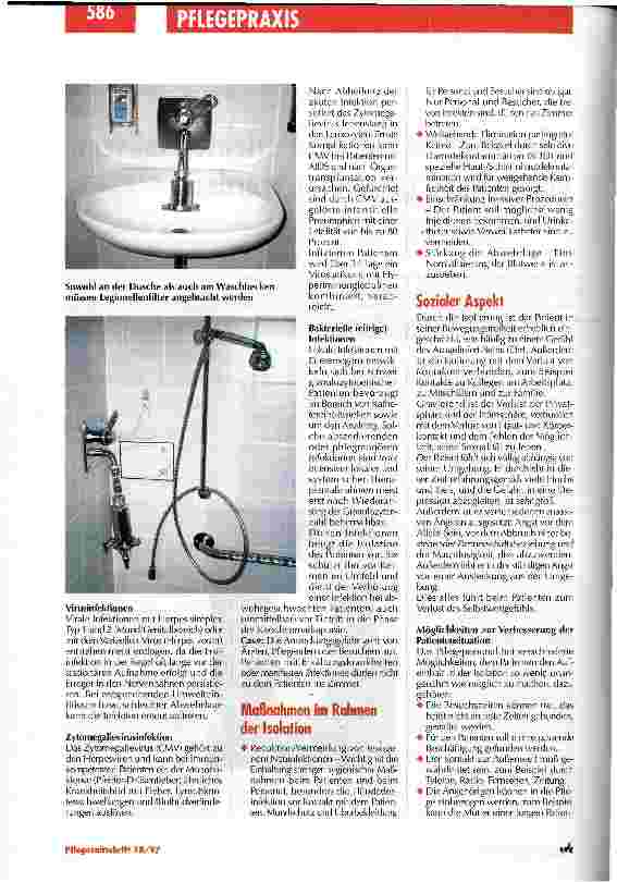 Vorschauseite 2: Abwehrgeschwächte Patienten müssen vor Keimen geschützt werden Umkehrisolation bei Patienten mit Zytostatikatherapie
