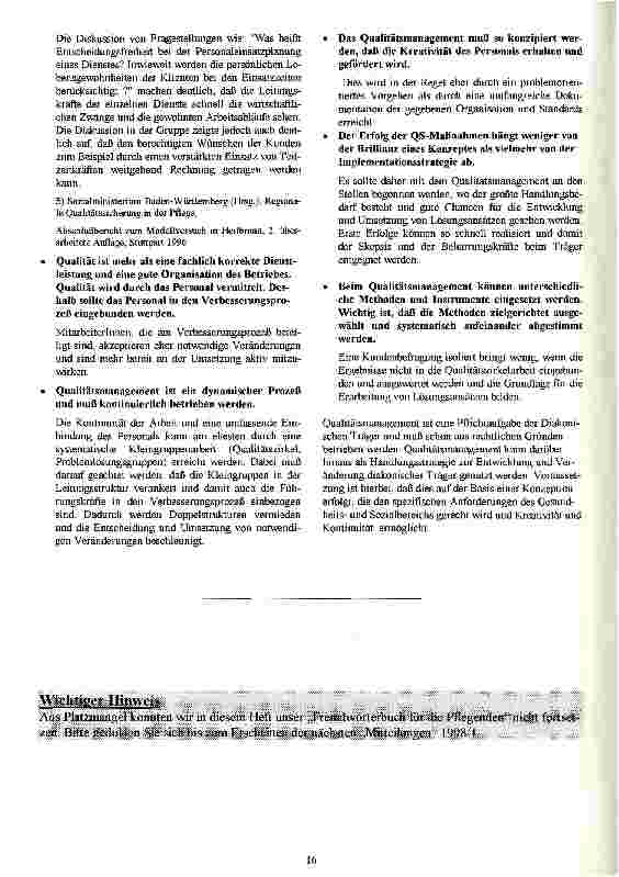 Vorschauseite 6: Qualitätssicherung - notwendige Pflichtübung oder Chance zur Veränderung diakonischer Träger?