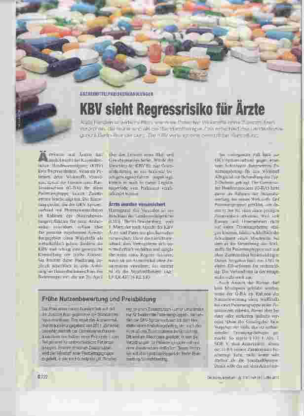 Vorschauseite 1: KBV sieht Regressrisiko für Ärzte