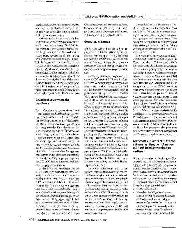 Vorschauseite 5: HIV-Prävention und Sexualverhalten