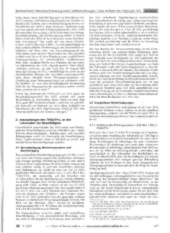 Vorschauseite 3: Altersdiskriminierung durch Tarifbestimmungen - Eine Analyse des TVöD und TV-L