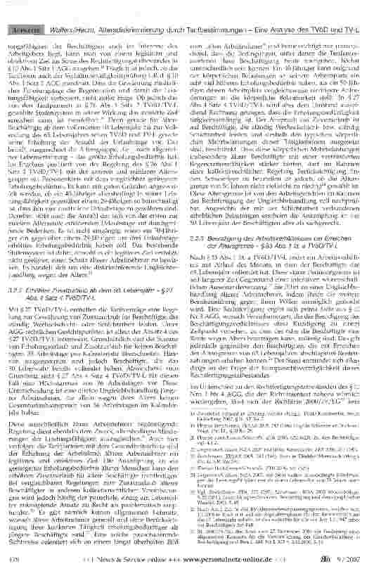 Vorschauseite 4: Altersdiskriminierung durch Tarifbestimmungen - Eine Analyse des TVöD und TV-L