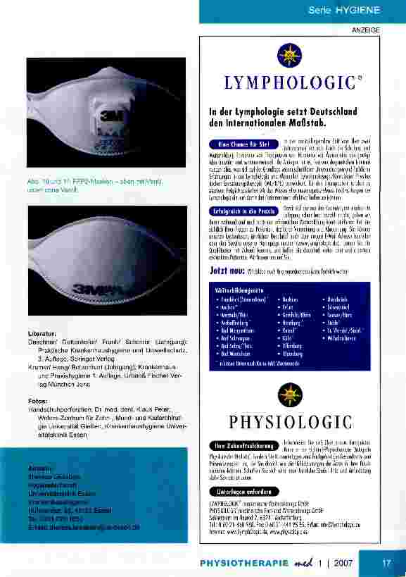 Vorschauseite 3: Hygienemaßnahmen in der Physiotherapie Teil I: Individualhygiene