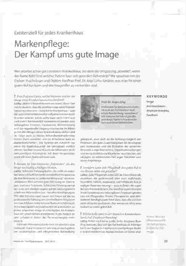 Vorschauseite 1: Markenpflege: Der Kampf ums gute Image