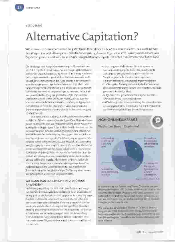 Vorschauseite 1: Alternative Capitation?