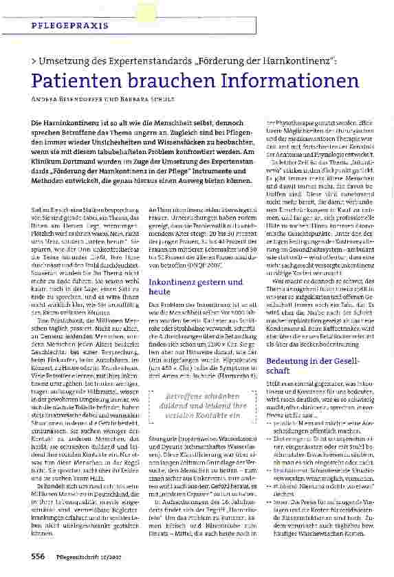 Vorschauseite 1: Patienten brauchen Informationen