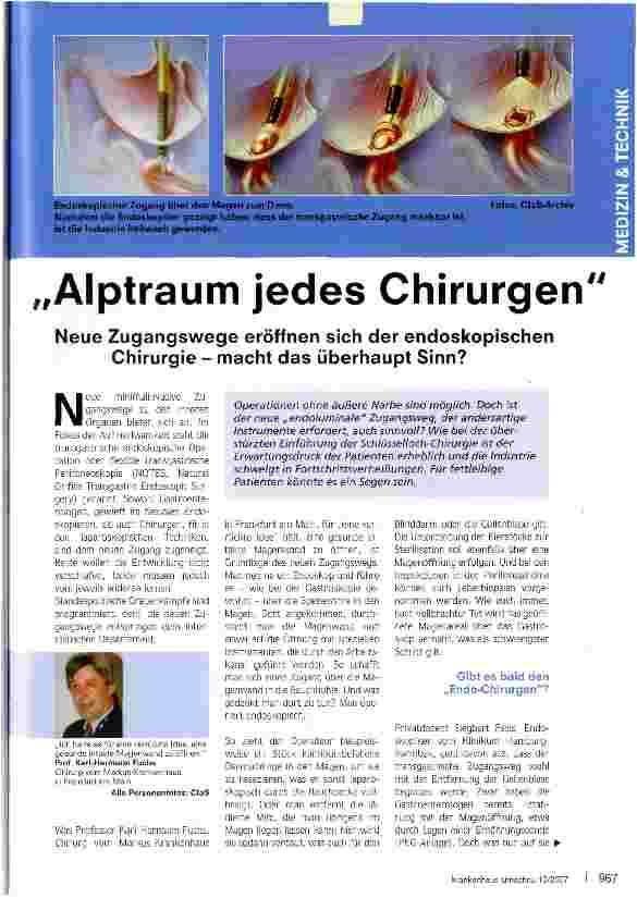 Vorschauseite 1: Alptraum jedes Chirurgen