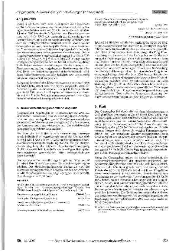 Vorschauseite 5: Auswirkungen von Entwicklungen im Steuerrecht auf die betriebliche Altersversorgung des öffentlichen Dienstes