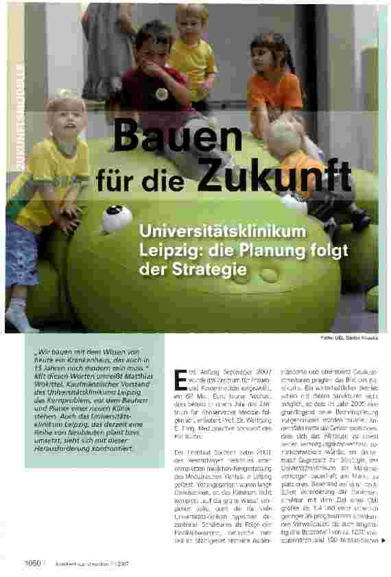 Vorschauseite 1: Bauen für die Zukunft