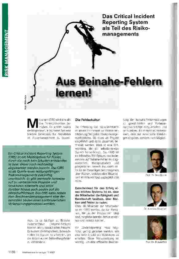 Vorschauseite 1: Aus Beinahe-Fehlern lernen!