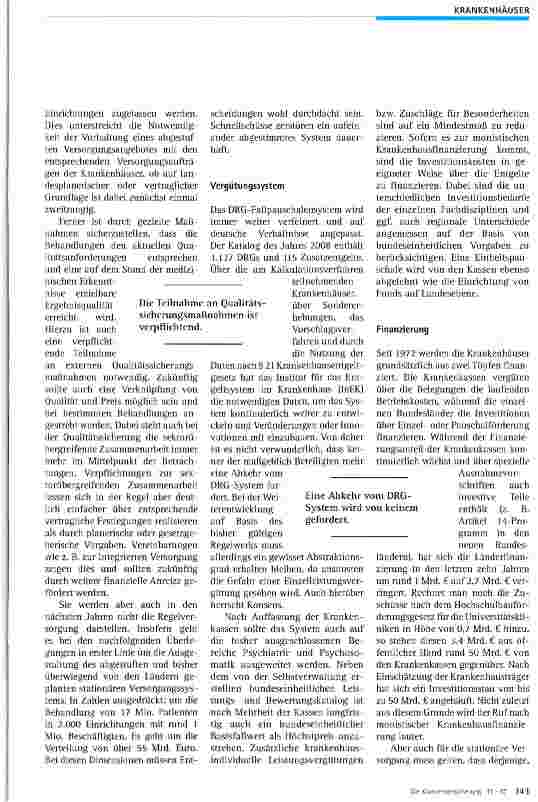 Vorschauseite 2: Wer ist zukünftig für die stationäre Versorgung verantwortlich?