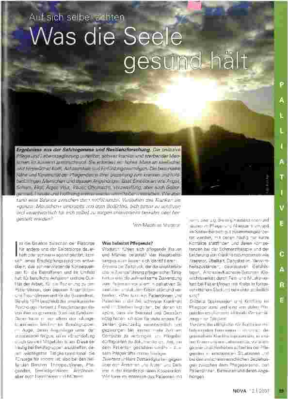 Vorschauseite 1: Was die Seele gesund hält