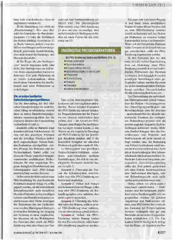 Vorschauseite 2: Ernährung bis zuletzt?