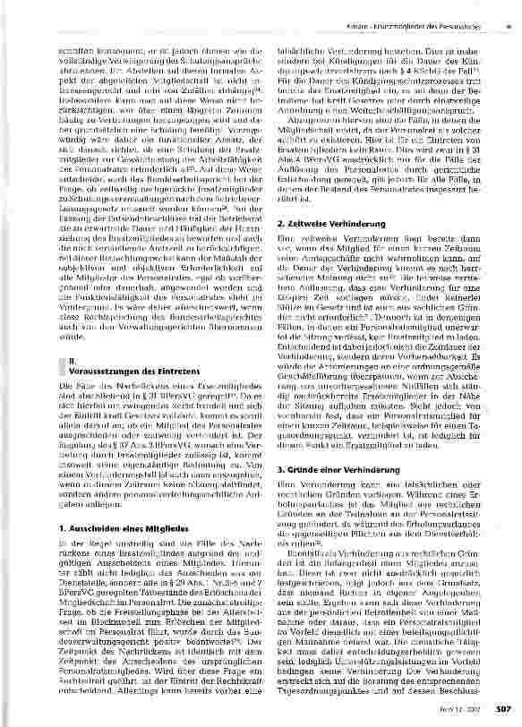 Vorschauseite 4: Ersatzmitglieder des Personalrates