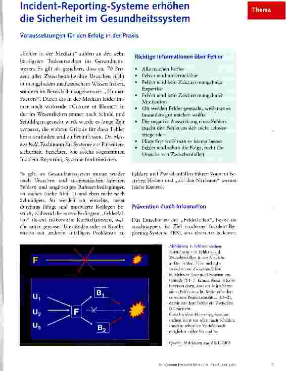 Vorschauseite 2: Kritische Ereignisse -Berichtsund Lernsysteme im Internet
