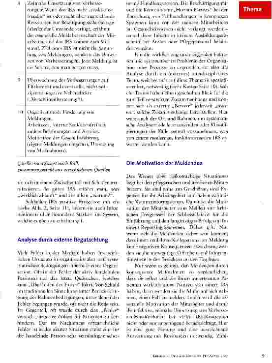 Vorschauseite 4: Kritische Ereignisse -Berichtsund Lernsysteme im Internet
