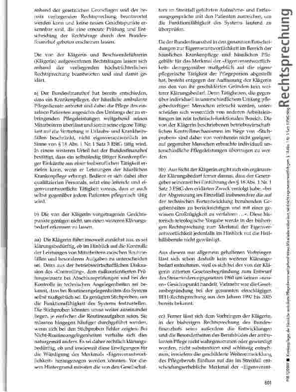 Vorschauseite 2: Krankenpfleger, der häusliche ambulante Pflege weitgehend seinen Mitarbeitern überlässt, wird nicht eigenverantwortlich gemäß § 18 Abs. 1 Nr. 1 Satz 3 EStG tätig
