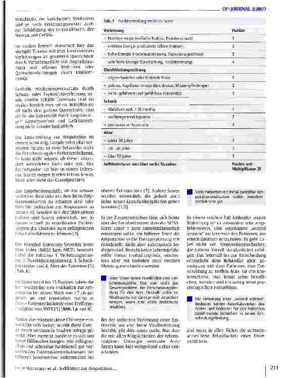 Vorschauseite 2: Die Indikation zur Amputation in der modernen Traumatologie und septischen Knochenchirurgie