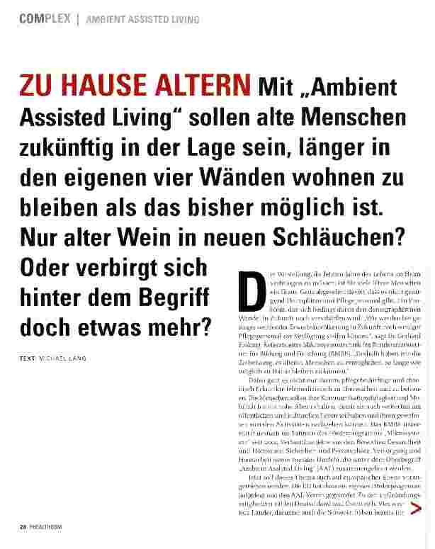 Vorschauseite 1: ZU HAUSE ALTERN