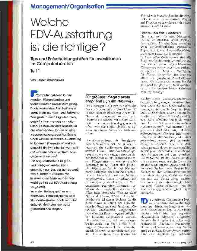 Vorschauseite 1: Welche EDV-Ausstattung ist die richtige?