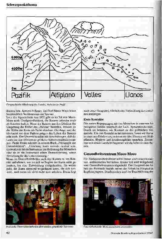 Vorschauseite 2: Aufbau eines Dorfgesundheitsprogrammes in Bolivien