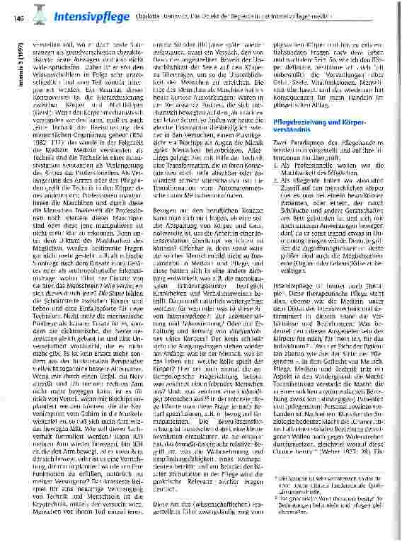 Vorschauseite 3: Das Objekt der Begierde in der Intensivpflege/-medizin: Der menschliche Körper?