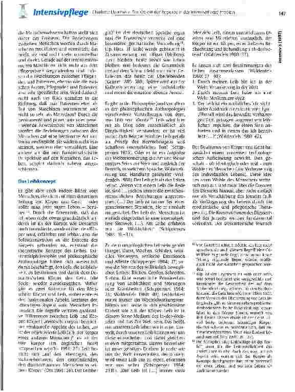 Vorschauseite 4: Das Objekt der Begierde in der Intensivpflege/-medizin: Der menschliche Körper?