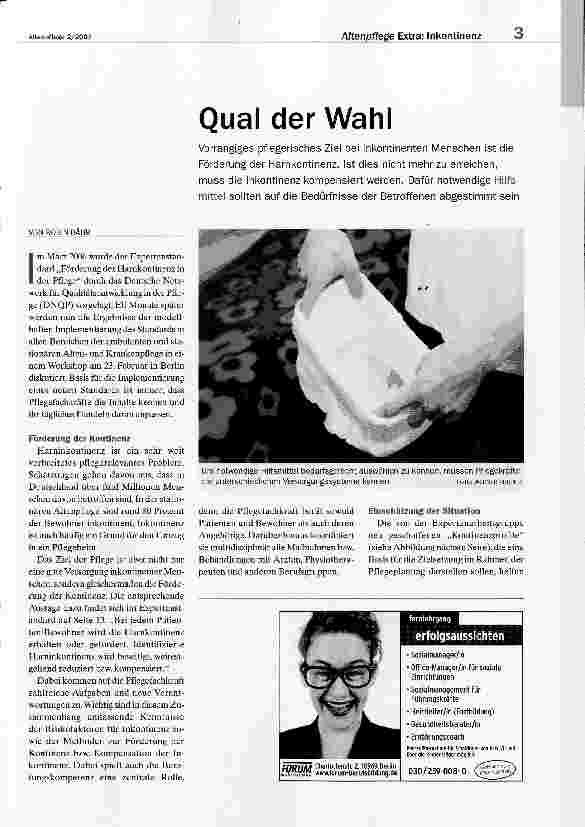 Vorschauseite 1: Qual der Wahl