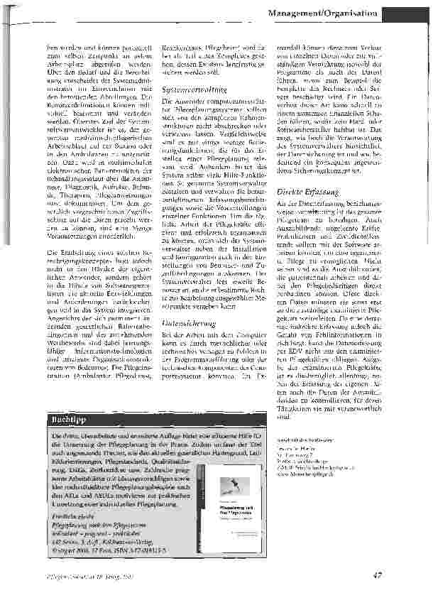 Vorschauseite 3: Pflegeplanung per Computer