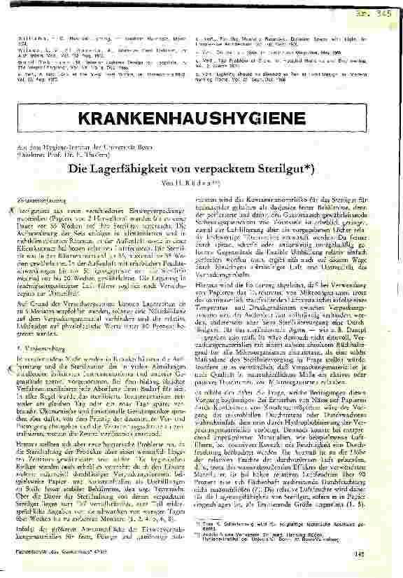 Vorschauseite 1: Die Lagerfähigkeit von verpacktem Sterilgut