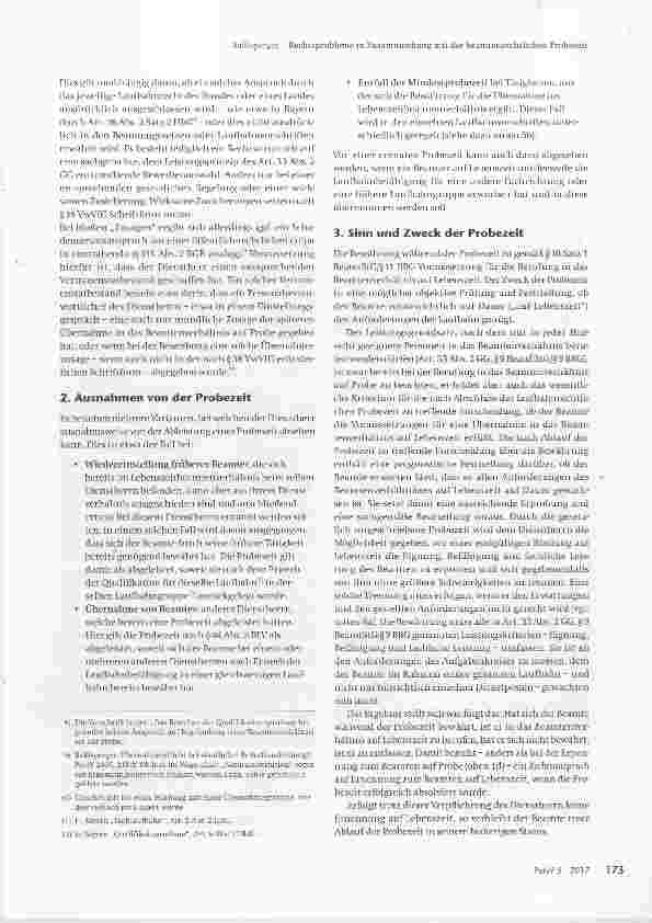 Vorschauseite 3: Rechtsprobleme in Zusammenhang mit der beamtenrechtlichen Probezeit