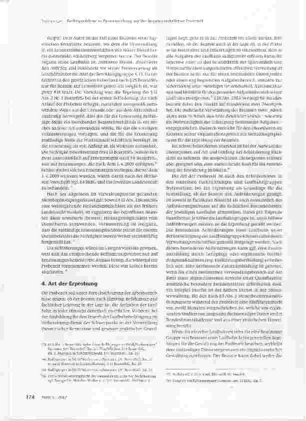 Vorschauseite 4: Rechtsprobleme in Zusammenhang mit der beamtenrechtlichen Probezeit